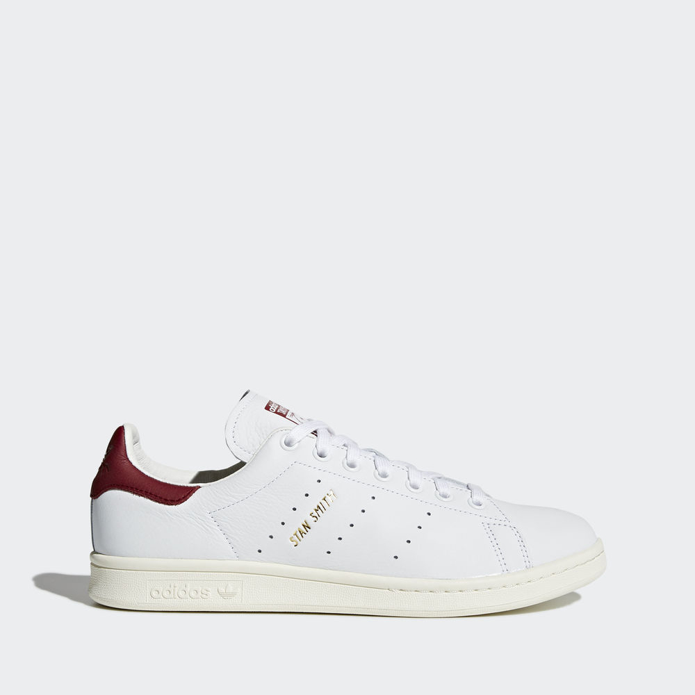 Adidas Stan Smith - Originals γυναικεια - Ασπρα/Ασπρα/Μπορντο,Μέγεθος: EU 36 – 54 2/3 (794IXKDZ)